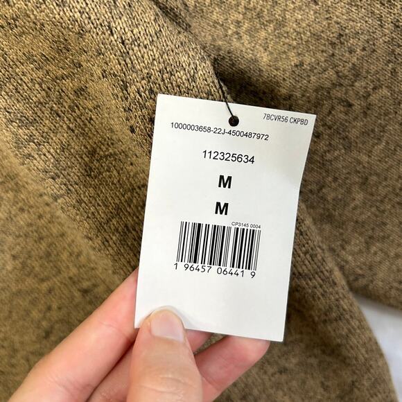 Wrangler Authentics Long Sleeve Fleece Quarter Zip Pullover NWT Men's Sz M Brown - Picture 3 of 6